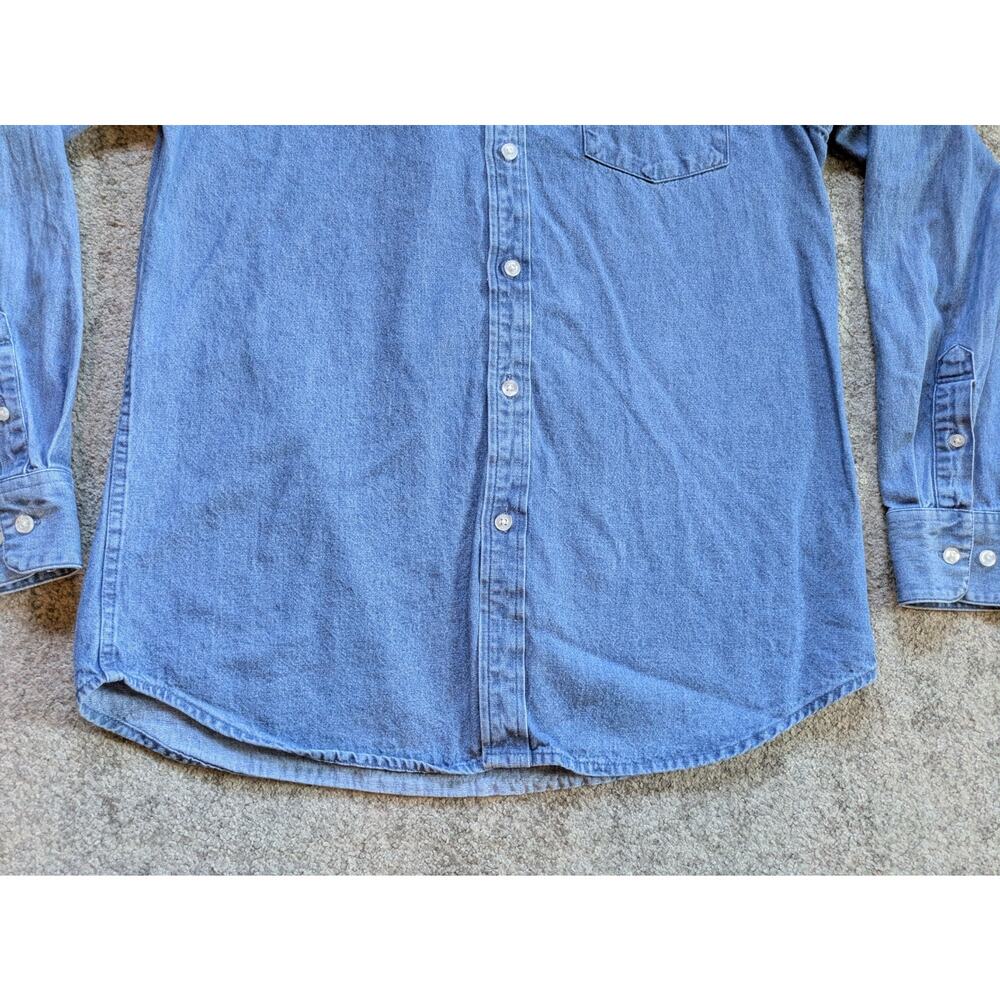 Vintage OBEY Long Sleeve Button Down Chambray Shirt - Large - Picture 9 of 15